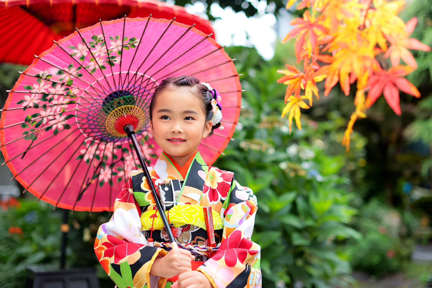 七五三の紅葉ロケーション撮影